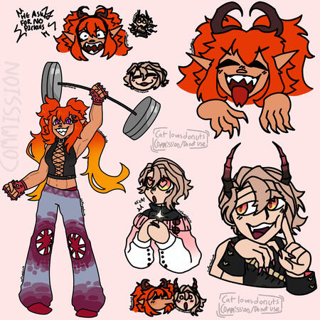 Vix Asmo Colored Doodle Page